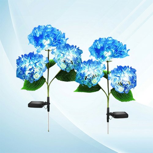 Solar Hydrangea Lantern Light