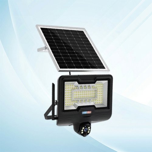 Solar Powered Floodlight with Camera - Altair Hearing Centre